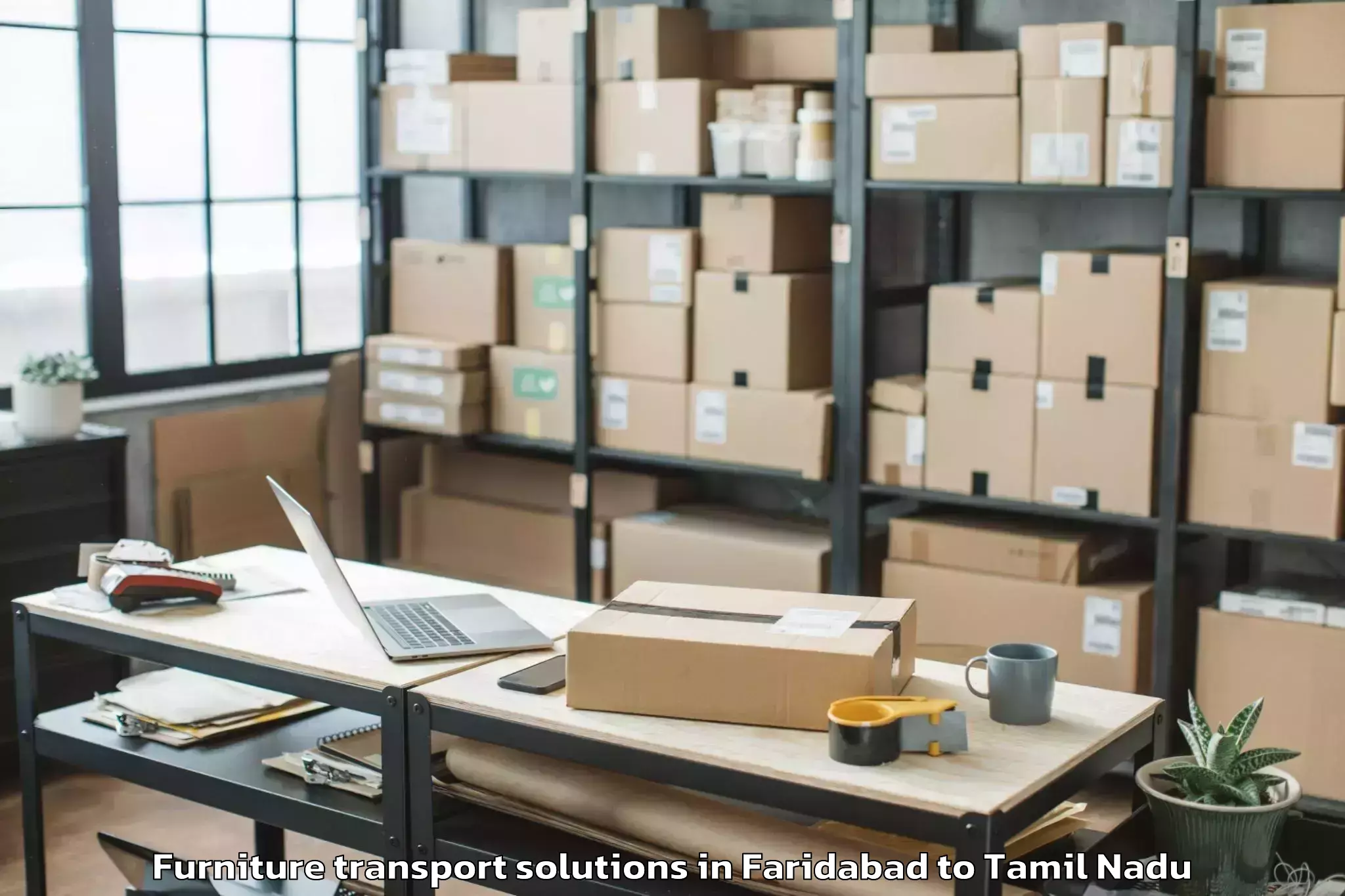 Faridabad to Manalurpettai Furniture Transport Solutions Booking